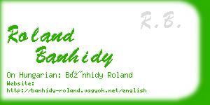 roland banhidy business card